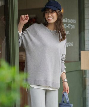  コットンカシミヤニット クルーネック