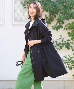  【手洗い可能】ライトフーデットコート