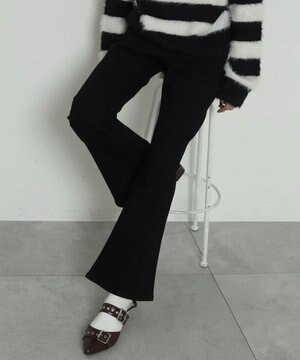  ストレッチフレアデニムパンツ