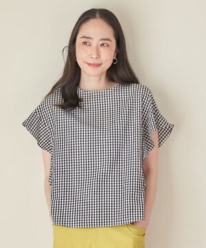  【洗濯機可能】ライトリネンクロス　フレアスリーブ