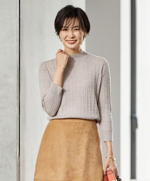  【洗える】KNIT BASIC ハイネック ニット