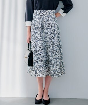 プランタンプリント フレアスカート