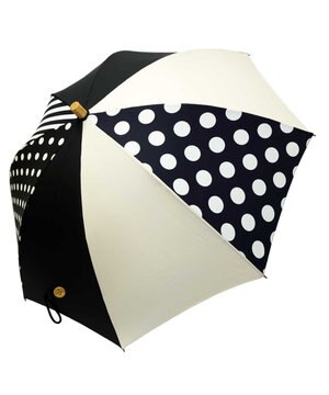  【UVカット95%以上】【UPF50＋】プラスリング レディース向け 晴雨兼用（長ショート） BLK/WHT T1331