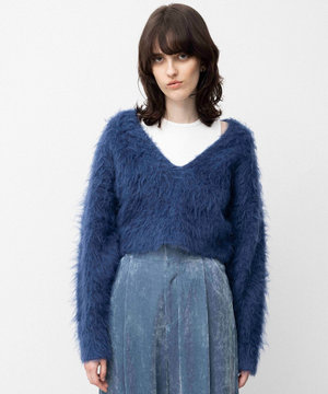 【Nave】モヘアシャギーニットトップス