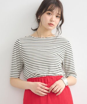 リブメローショートスリーブプルオーバー