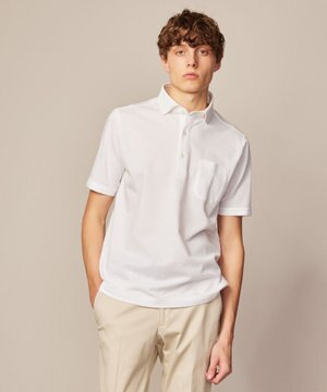  【吸水速乾/上質感】千鳥サッカーポロシャツ