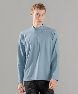  コンパクトストレッチジャージー    モックネックカットソー