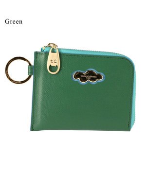  くもマーク 財布 2つ折り キーリング付き ミニ財布