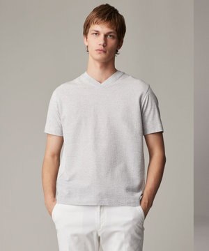  【オーガニックコットン使用・日本製】JOEコットンサッカー Vネック Tシャツ