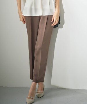  【洗える】サテンドロストイージー パンツ