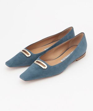  PELLICO セミスクエアトゥ バックル パンプス