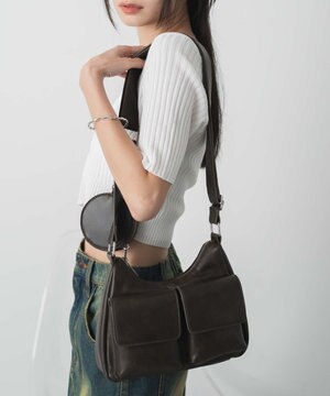  ポーチ付きポケットデザインショルダー