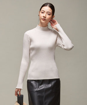 【マガジン掲載】 ウールポリエステルバルキー ニットプルオーバー(番号CL25)