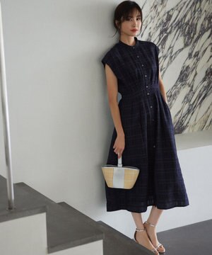 ラメシアーチェック ワンピース