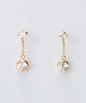   【 K10 】ティアーズビジューピアス ゴールド