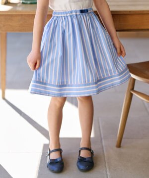 【吸水速乾】【150-160cm】ストライプ スカート