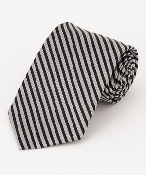  【J.PRESS BLACK&WHITE COLLECTION】ストライプ フォーマルネクタイ