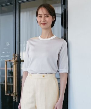  【XSサイズ～/洗える/セット着用可】シャインハイゲージ プルオーバーニット