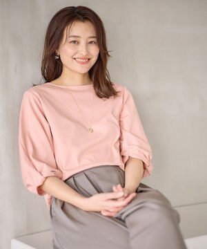  【WEB限定】シルケットスムース ツイストリーブプルオーバー