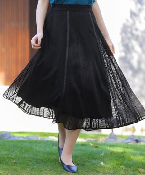  ラインレーススカート