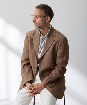  リネンキャンブリック ジャケット