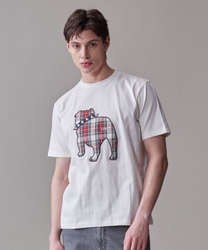  新色登場！【毎シーズン大好評】【UNISEX】ファブリックワッペン バックブルTシャツ