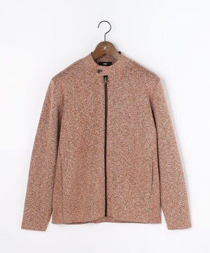  【キングサイズ・イタリア糸使用・伸縮性】マルチカラームリネ ニットブルゾン