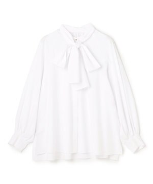  【取り外し可能なボウタイ付き】2WAY ボウタイブラウス