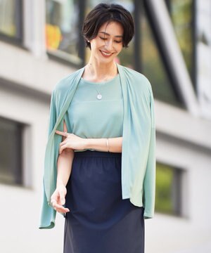  【WEB限定カラーあり・接触冷感・UVカット】PINION ショートカーディガン