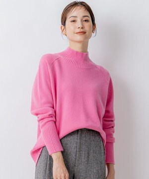  【8色展開・WEB限定】ウールカシミヤミックス ハイネック ニット
