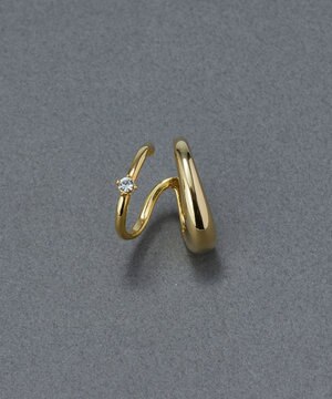  ドレッシングビジューイヤーカフ　ゴールド/片耳