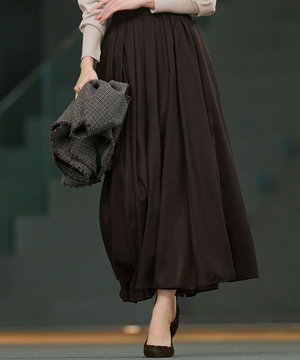 【洗える】シアービエラ ギャザー スカート