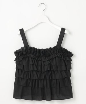  【GOLD LABEL】コットンサテン フリルキャミソール