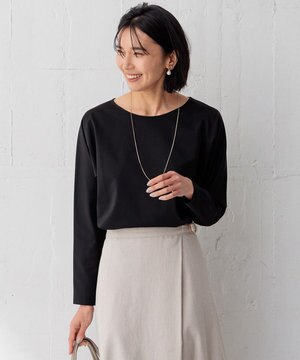  【Oggi4月号掲載/洗える】ミニマルディテールプルオーバー カットソー