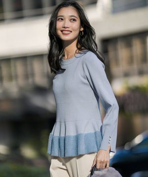 ペプラムフェザー ニット