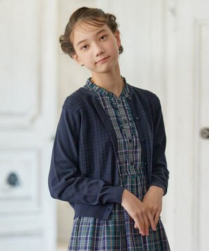 【新品タグ付き】組曲花柄ワンピース（160） 150-160cm】モノトーン花柄 ワンピース / 組曲 KIDS