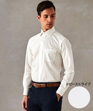  【形態安定】PREMIUMPLEATS_セミワイドカラー _織柄_通年ドレスシャツ(25年モデル)