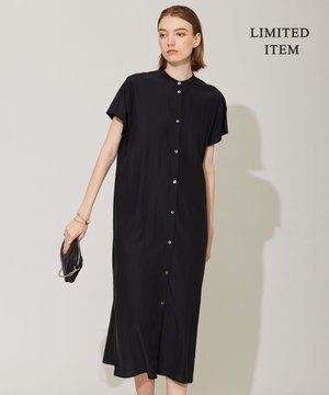  【WEB限定・洗える】 バンドカラーワンピース