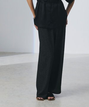  ドットプリント ギャザーパンツ