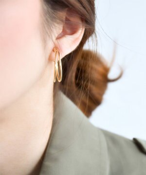  ≪雑誌掲載≫ダブルラインフープイヤリング