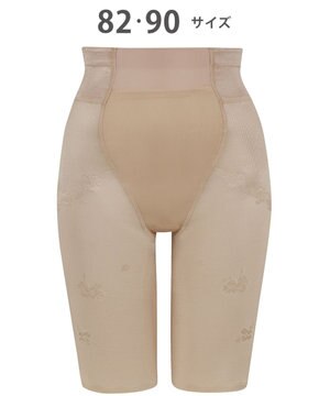  ガードル ウエストのハミ肉すっきり おなか押さえ ヒップアップ 少し高めのウエスト丈 【ハミデンヌ】 吸汗速乾性(身生地部) ロング丈 KQ2885 ウイング／ワコール