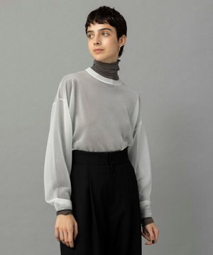  【Nave・洗える】シアーニット トップス