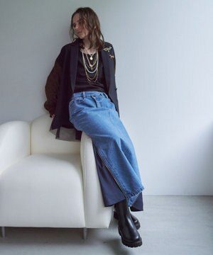  ZIPアレンジデニムスカート