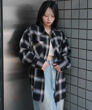  チェックBIGネルシャツ