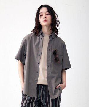  【UNISEX】タイプライター ワッシャーシャツ/B.D