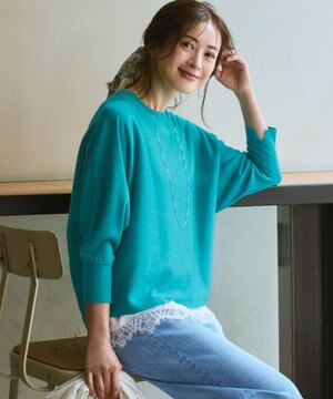  シャイニーシアー ドルマン ニット