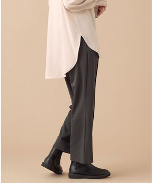  【洗える】ナチュラルワッシャー　セミフレアパンツ