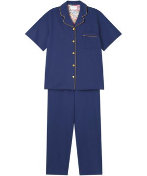  【綿100％】40ハイゲージ天竺半袖パジャマ MADE WITH LIBERTY FABRIC