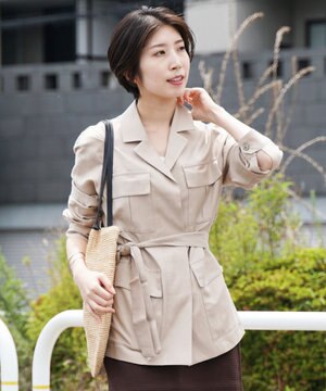 ドリープリネンツイル ジャケット