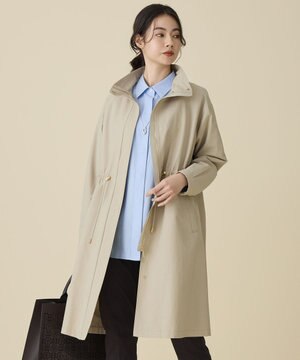  コットンナイロンタッサースタンドカラー コート